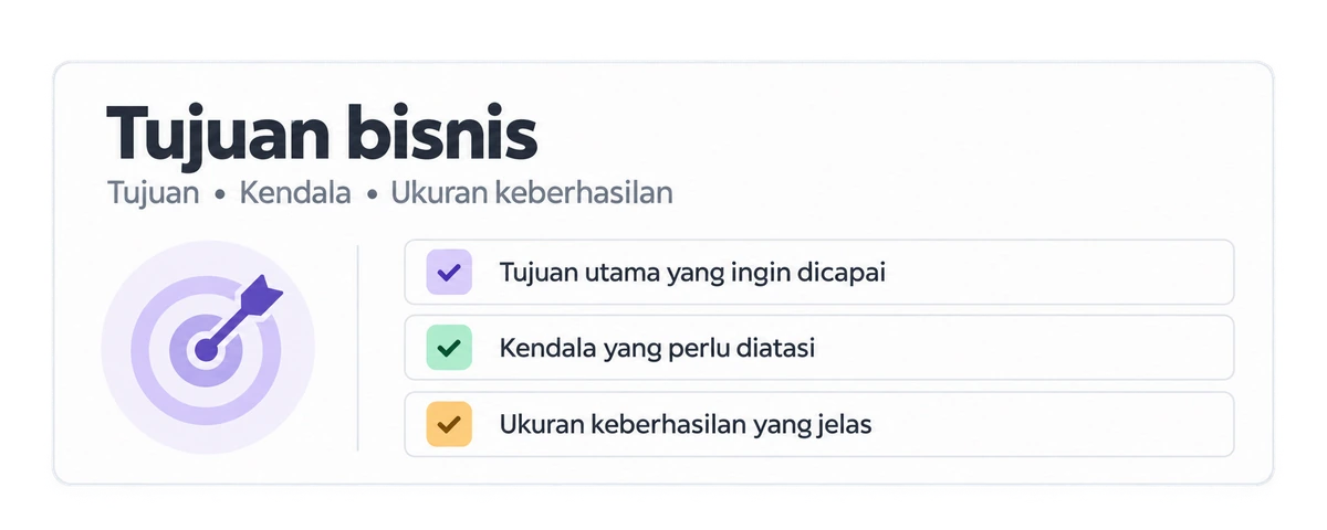 Illustration of stage 01: Business objectives.