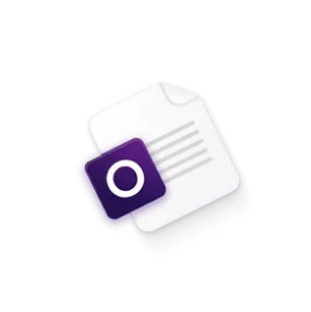 White document with a folded top-right corner and a blue badge displaying a white "W", representing a Word document.