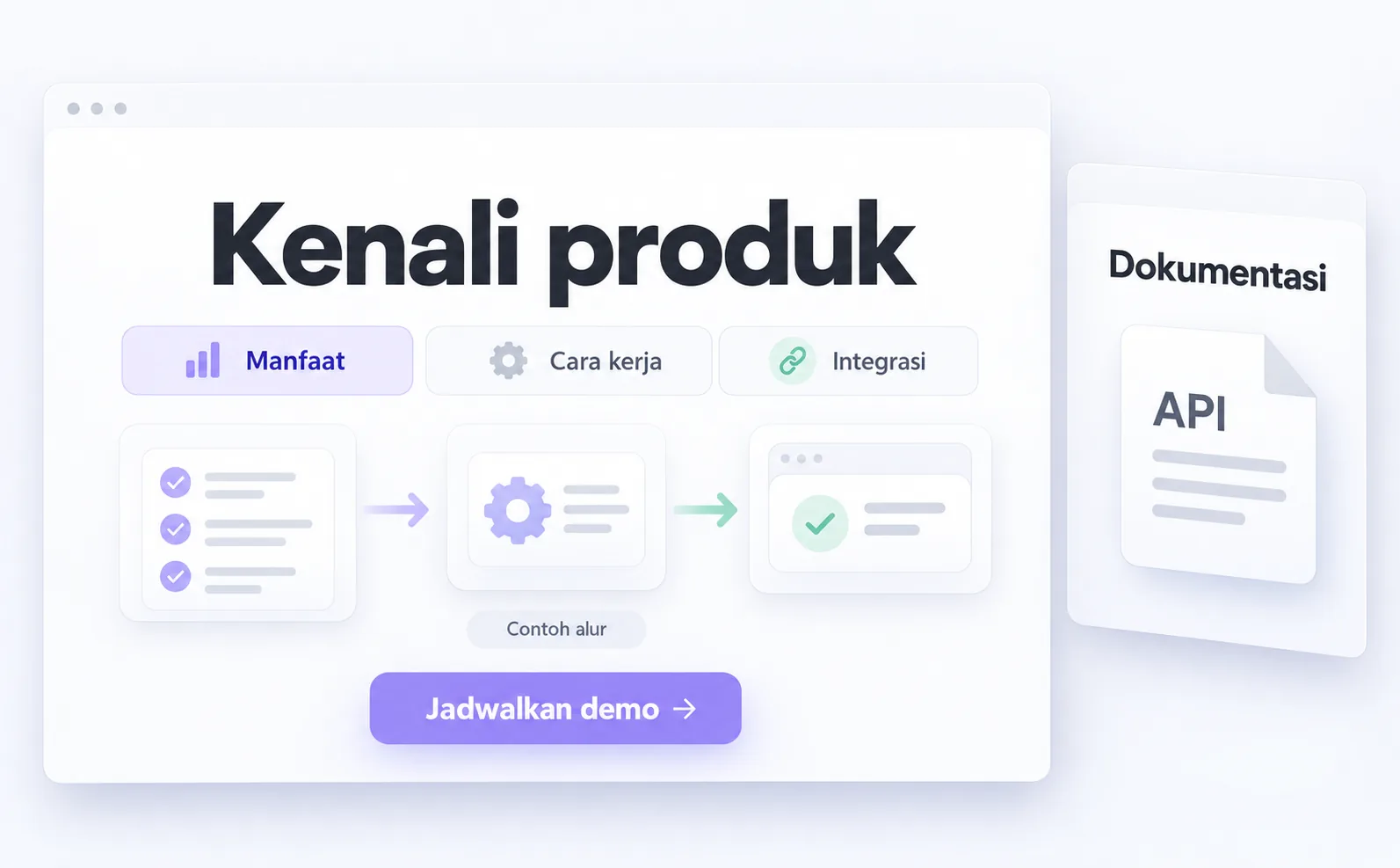 Illustration of Oura's approach: Product benefits, how it works, integrations, and documentation leading up to the demo.