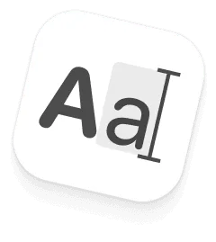 Design featuring a bold uppercase "A" next to a lowercase "a," with a ruler measuring the lowercase letter's height.