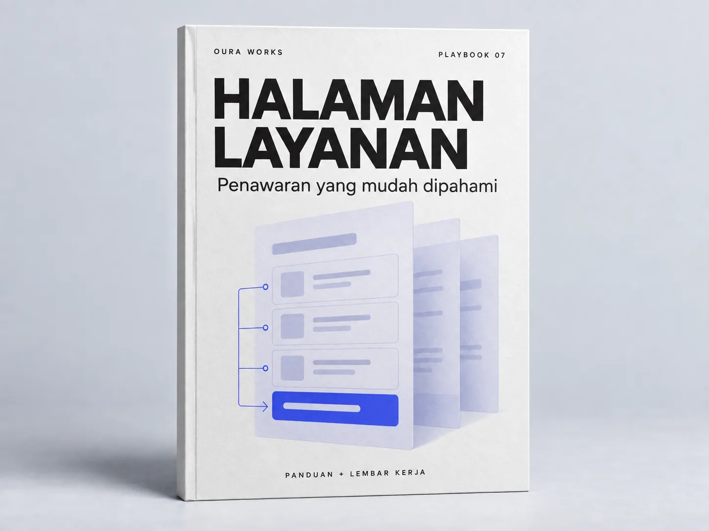 Sampul buku Playbook Oura Works: Menyusun halaman layanan yang jelas