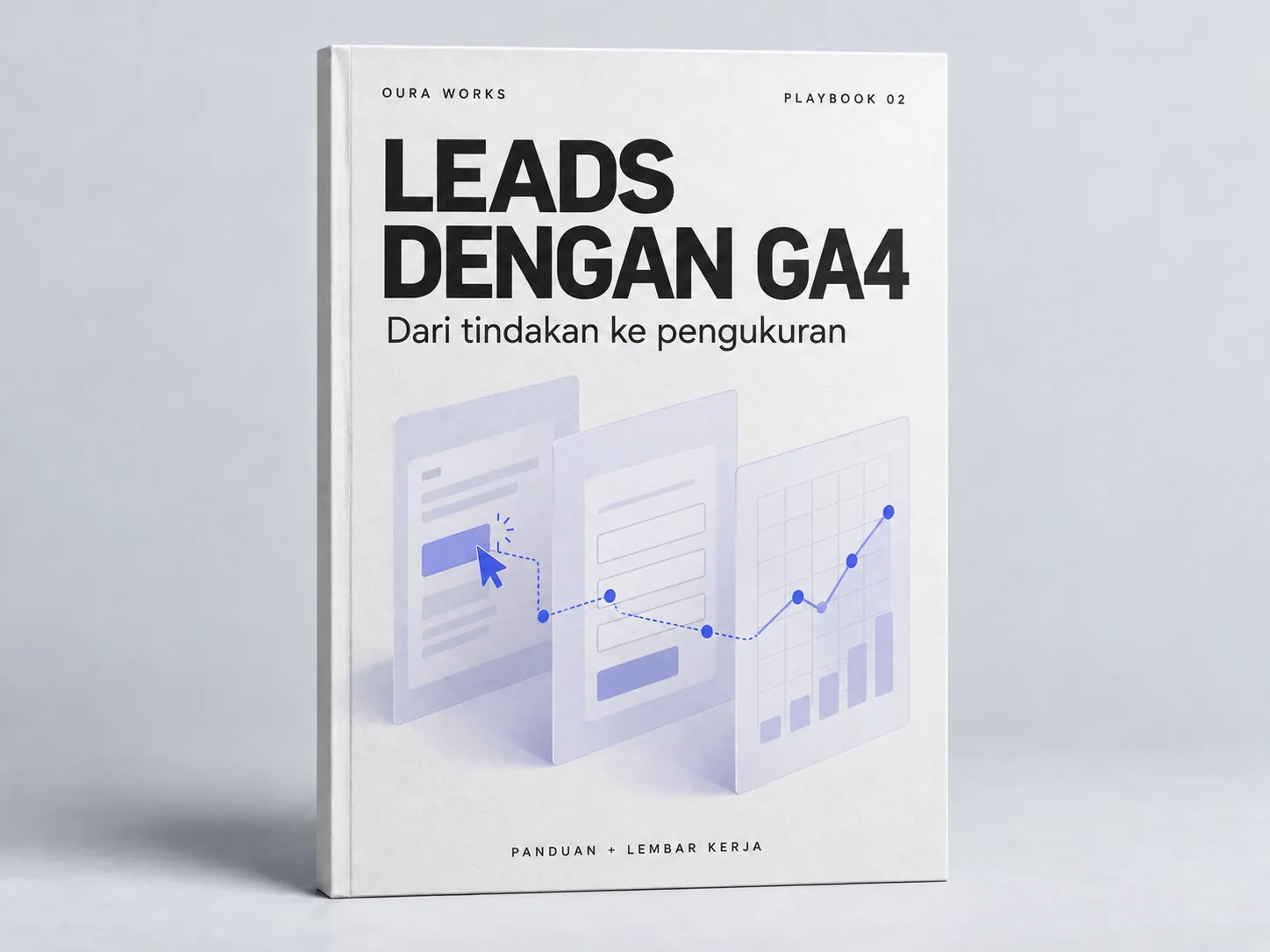 Sampul buku Playbook Oura Works: Pengukuran leads dengan GA4