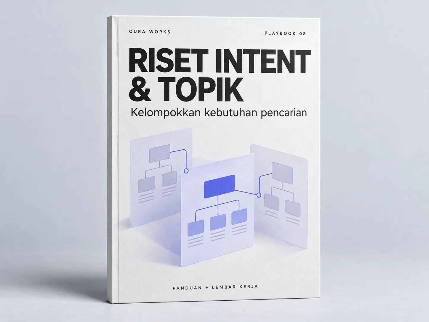 Sampul buku Playbook Oura Works: Riset intent dan pengelompokan topik