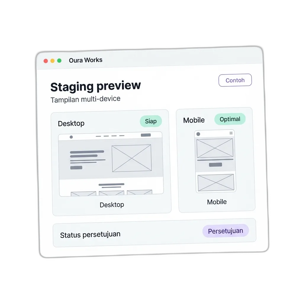 Prototype → staging preview → approval