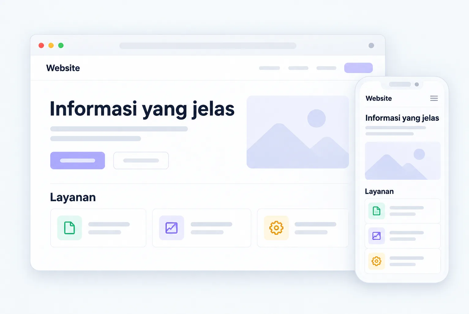 Ilustrasi information untuk panduan bisnis.