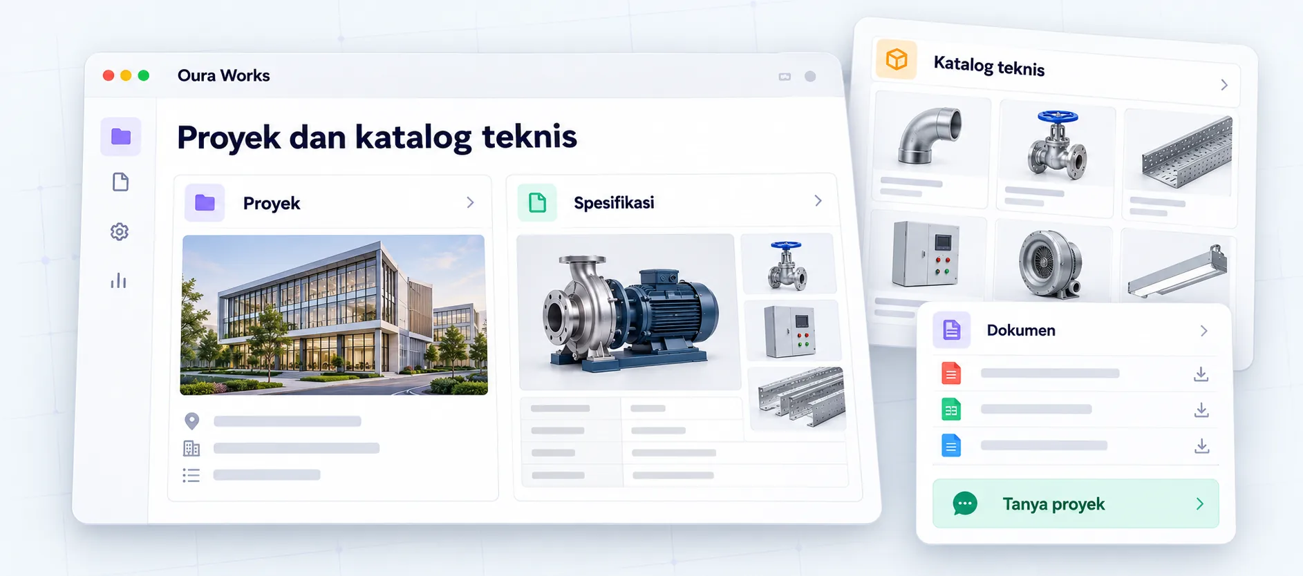 Project illustrations and technical catalogs — Projects — Specifications — Documents — Ask projects.