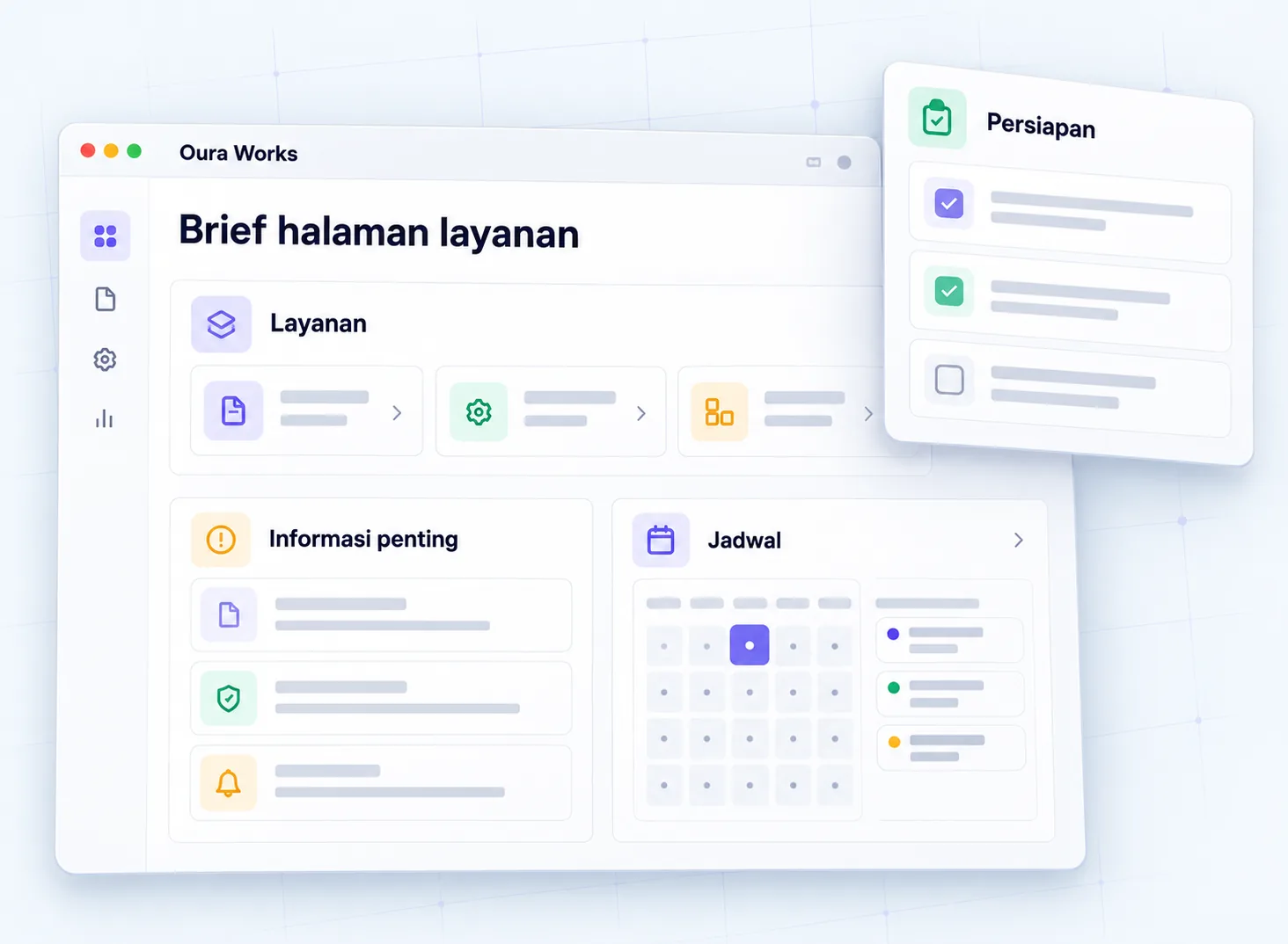 Illustration Service page brief — Services — Preparation — Schedule — Important information.
