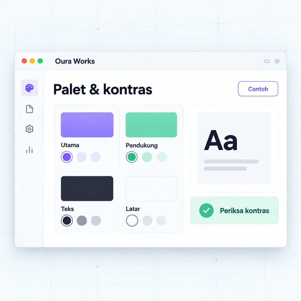 Palet → foreground → kontras